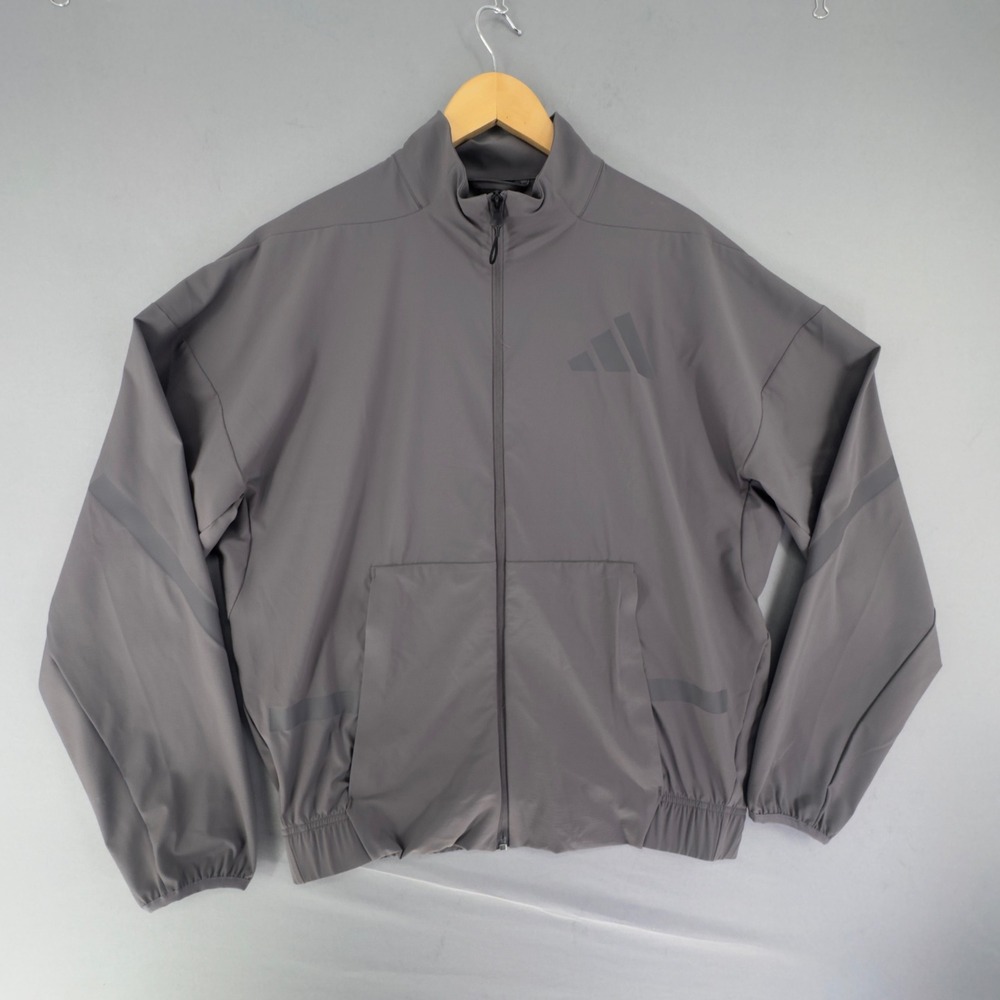 Adidas Mens Z.N.E. WV TT Track Jacket Grey Strata JM6554 UPF 50+ Small NWT